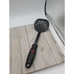 OXO Hard Black Nylon Turner Slotted Spatula 12"  Holes